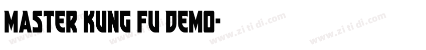 Master Kung Fu DEMO字体转换
